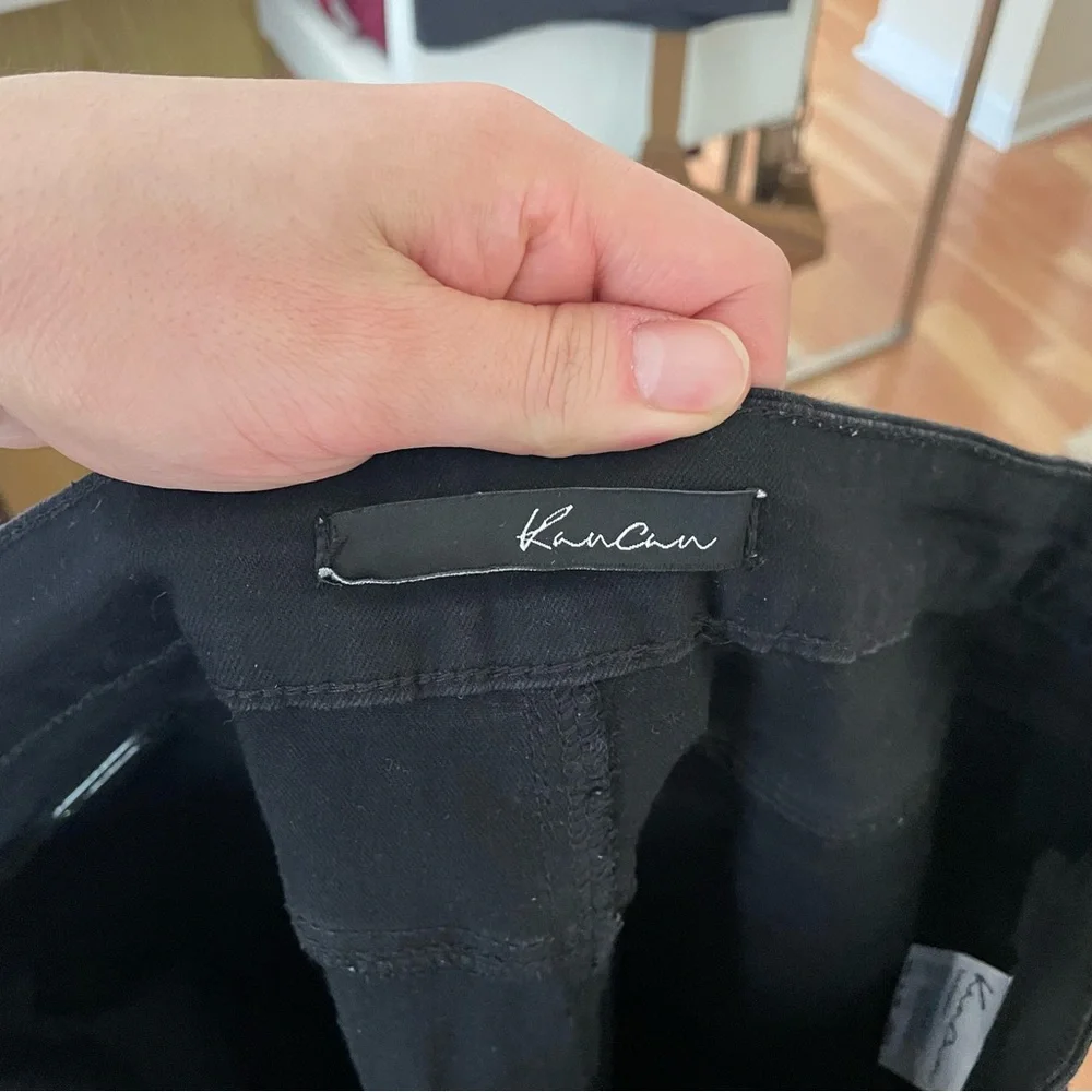 KanCan Black Distressed Brianna Mid Rise Ankle Skinny Jeans Size 30 - Picture 11 of 16